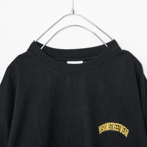 VISION STREET WEAR サテンワッペン 半袖Tシャツ BLACK