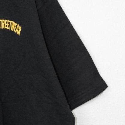 VISION STREET WEAR サテンワッペン 半袖Tシャツ BLACK