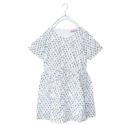 Glitters For Dinner Anchor Baby Doll Dress (White) - YOUAREMYPOISON