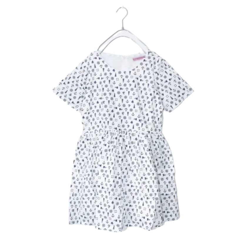 Glitters For Dinner Anchor Baby Doll ワンピース マリン柄ワンピース WHITE