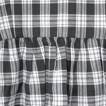 Glitters For Dinner Black & Grey Tartan Baby Doll ワンピース タータンチェック ワンピース BLACK