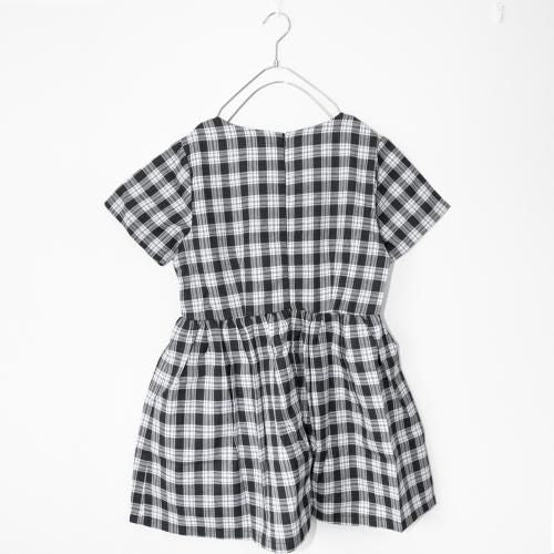 Glitters For Dinner Black & Grey Tartan Baby Doll ワンピース タータンチェック ワンピース BLACK