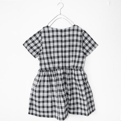 Glitters For Dinner Black & Grey Tartan Baby Doll ワンピース タータンチェック ワンピース BLACK