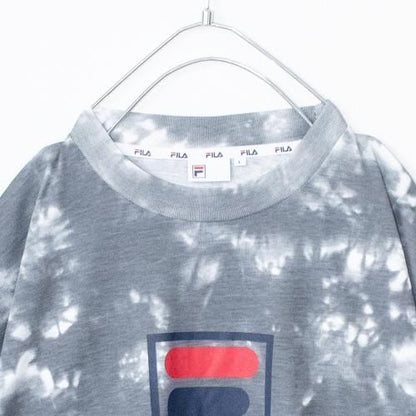 FILA ボックスロゴプリント タイダイ 半袖Tシャツ GRAY グレー