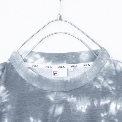 FILA ボックスロゴプリント タイダイ 半袖Tシャツ GRAY グレー