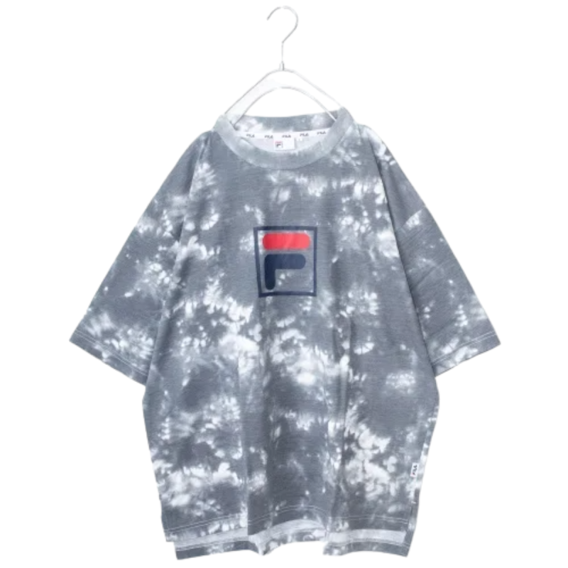 FILA ボックスロゴプリント タイダイ 半袖Tシャツ GRAY グレー