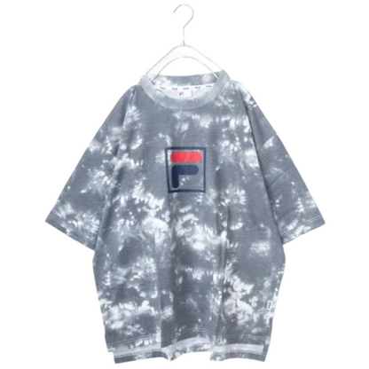 FILA ボックスロゴプリント タイダイ 半袖Tシャツ GRAY グレー