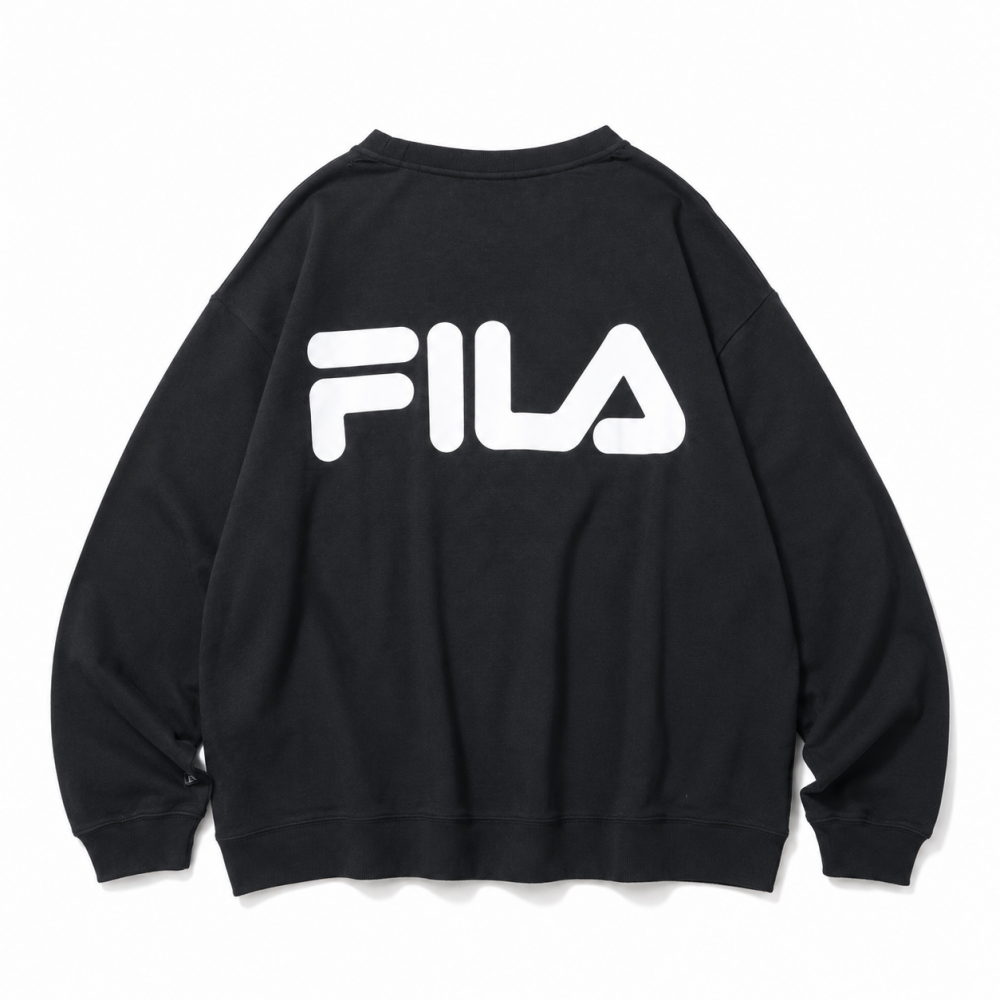 FILA HERITAGE ロゴスリーブ ロンT BLACK FM9807