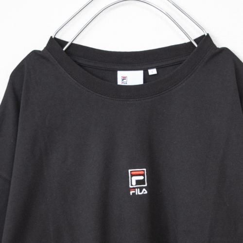 FILA HERITAGE ロゴスリーブ ロンT BLACK FM9807