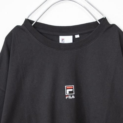 FILA HERITAGE ロゴスリーブ ロンT BLACK FM9807