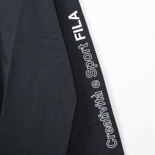 FILA HERITAGE ロゴスリーブ ロンT BLACK FM9807