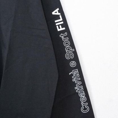 FILA HERITAGE ロゴスリーブ ロンT BLACK FM9807