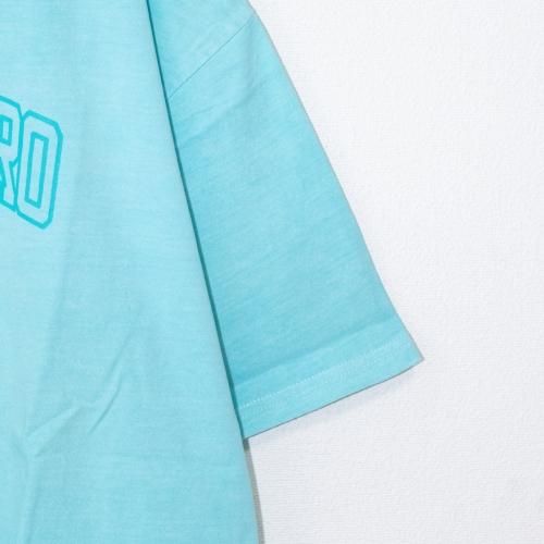 カレッジロゴプリント 半袖Tシャツ Mint Blue