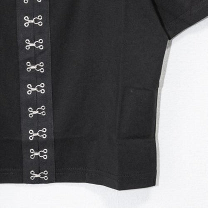 フロントホック 半袖Tシャツ BLACK