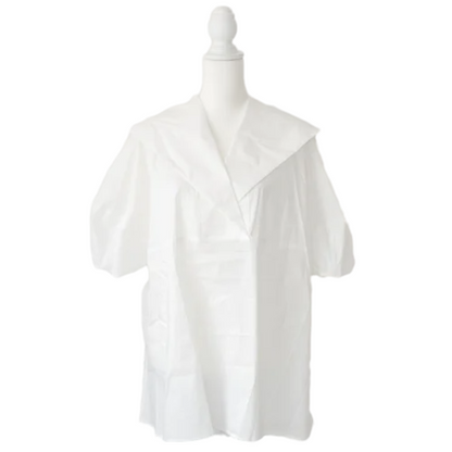 シンボル刺繍 長袖シャツ WHITE