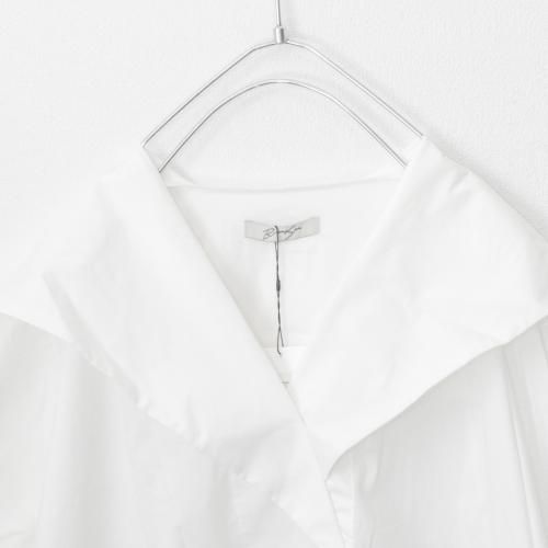 Brown&Street バックフラップ半袖シャツ WHITE