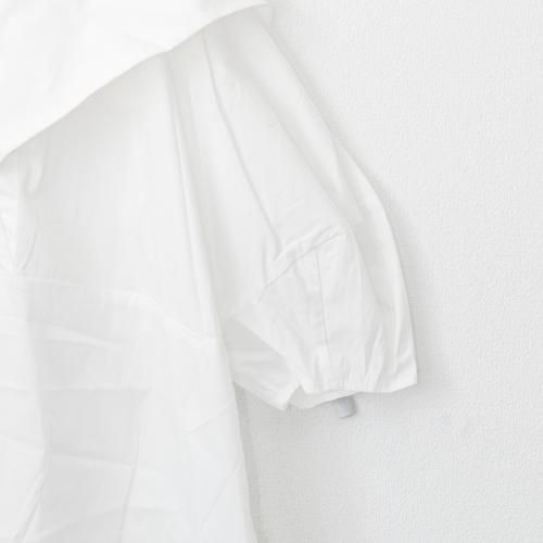 Brown&Street バックフラップ半袖シャツ WHITE
