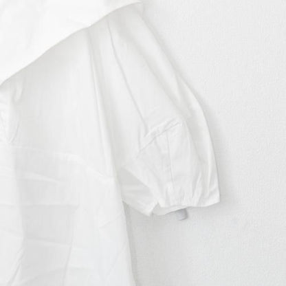 Brown&Street バックフラップ半袖シャツ WHITE
