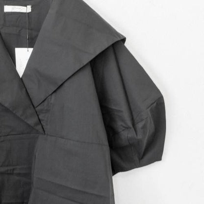 Brown&Street バックフラップ半袖シャツ BLACK