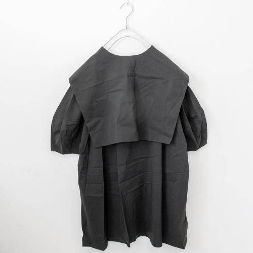 Brown&Street バックフラップ半袖シャツ BLACK
