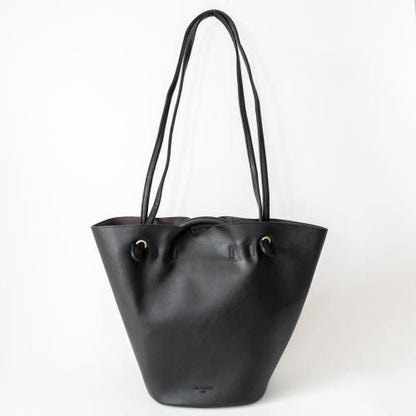 シンプル 巾着付 2WAY トートバッグ [バルゴ] BLACK