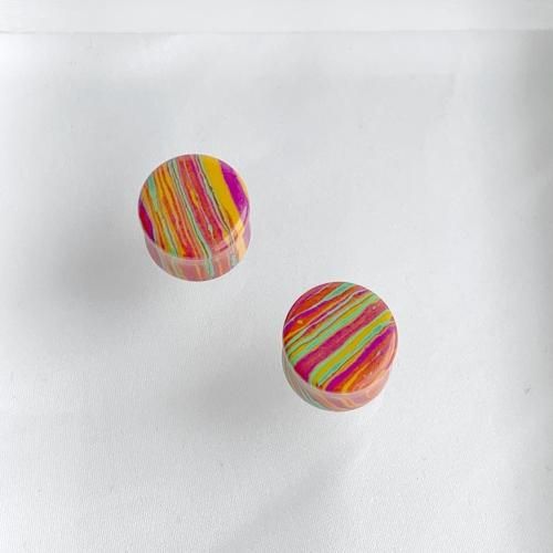 【会員限定0円】マーブルクラック ボディピアス ペア 14mm