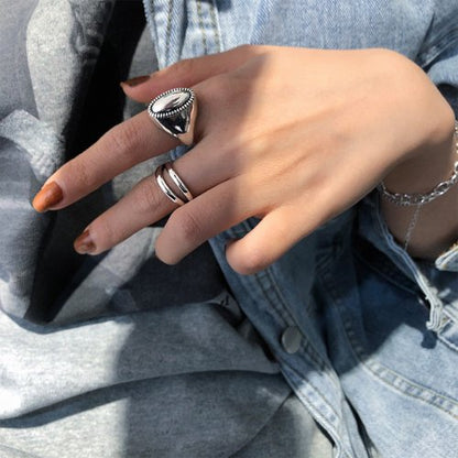 Oval Silver 925 Ring (Silver) - YOUAREMYPOISON