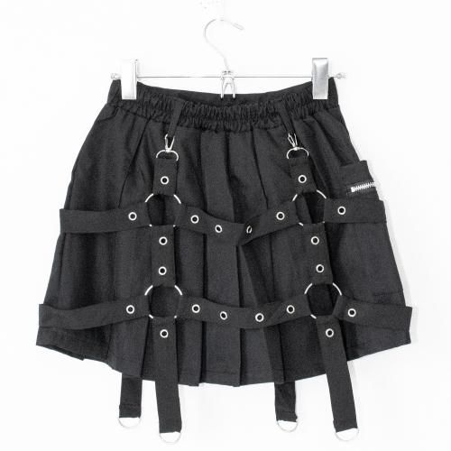 ACDC RAG ドリップハート ハーネス ミニスカート BLACK