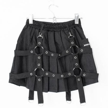 ACDC RAG ドリップハート ハーネス ミニスカート BLACK