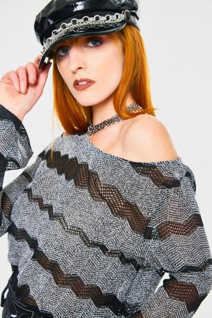 JAWBREAKER Metamorphic Sweater GRAY グレー