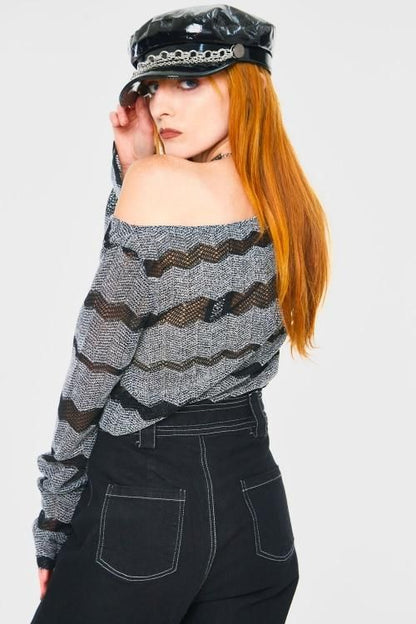 JAWBREAKER Metamorphic Sweater GRAY グレー