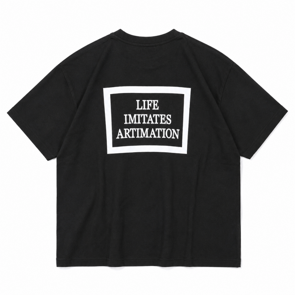 すばらしきこのせかい The Animation コラボレーション Main Logo 半袖Tシャツ BLACK AMSB001