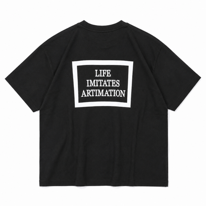 すばらしきこのせかい The Animation コラボレーション Main Logo 半袖Tシャツ BLACK AMSB001