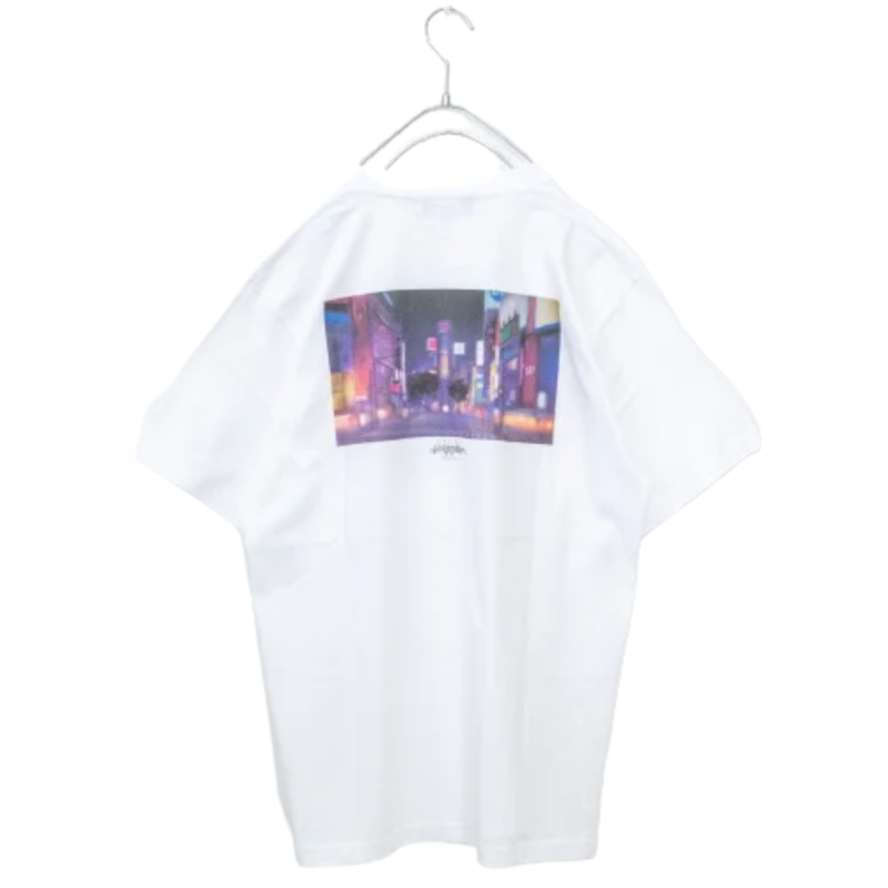 The World Ends With You The Animation Collaboration Shibuya Neon Short Sleeve T-Shirt WHITE AMSB002