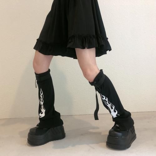 ベルト付き ファイヤー レッグカバー BLACK