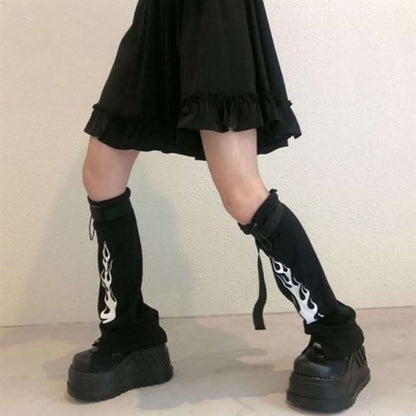 ベルト付き ファイヤー レッグカバー BLACK