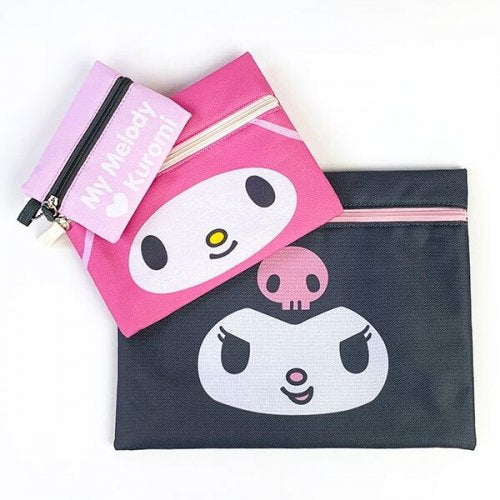 Sanrio Kuromi and My Melody Flat Pouch Set - YOUAREMYPOISON