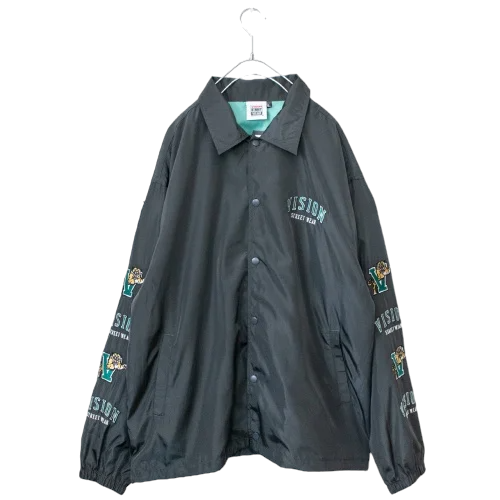 VISION STREET WEAR Embroidery Sleeve Coach Jacket - YOU ARE MY POISON