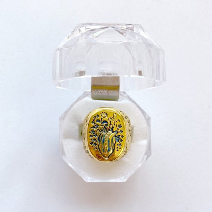 THE HEART Plate Ring GOLD