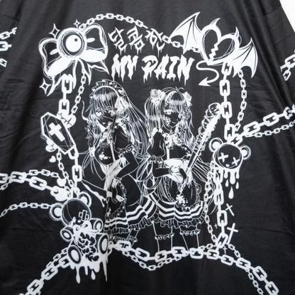 SUNCITY DOLL x ACDC RAG Sweet My Pain ヒュージTシャツ BLACK