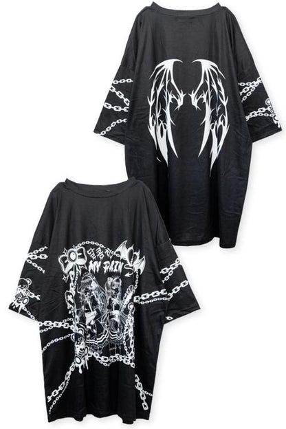 SUNCITY DOLL x ACDC RAG Sweet My Pain ヒュージTシャツ BLACK
