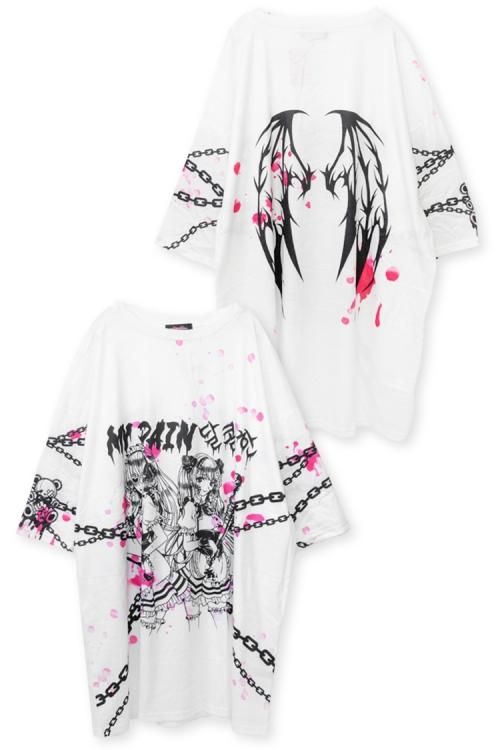 SUNCITY DOLL x ACDC RAG Sweet My Pain ヒュージTシャツ WHITE