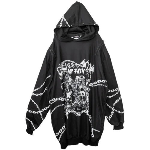 SUNCITY DOLL x ACDC RAG Sweet My Pain Pullover Hoodie - YOUAREMYPOISON