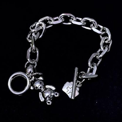 テディベア チェーンブレスレット SILVER