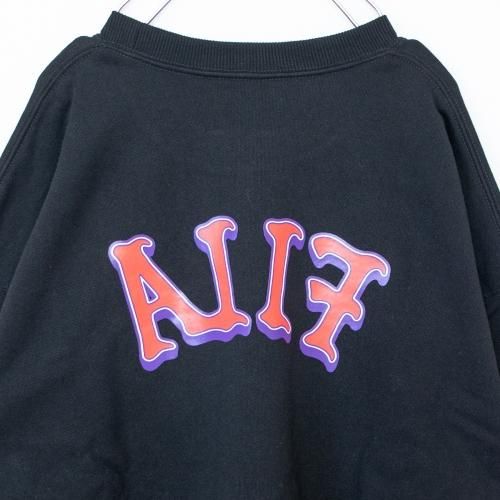FILA EXCLUSIVE FS3077 クルーネック スウェットシャツ BLACK