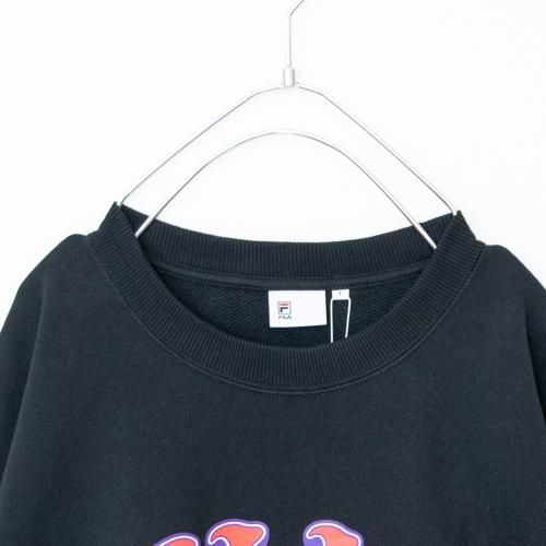 FILA EXCLUSIVE FS3077 クルーネック スウェットシャツ BLACK