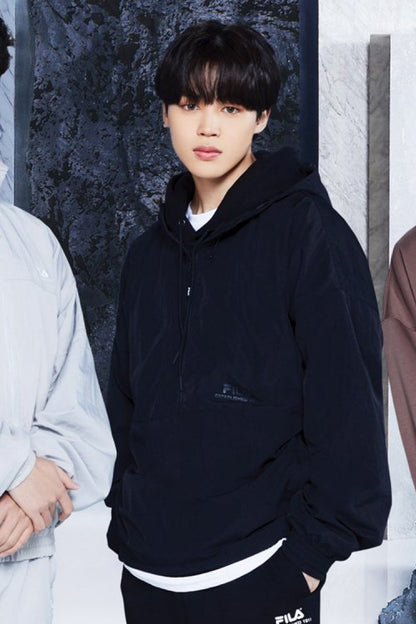 FILA [Find your Basics] BTS model hoodie BLACK
