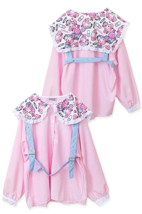 ACDC RAG x サンリオ マイメロディ ハーネス付き 長袖ブラウス PINK ピンク