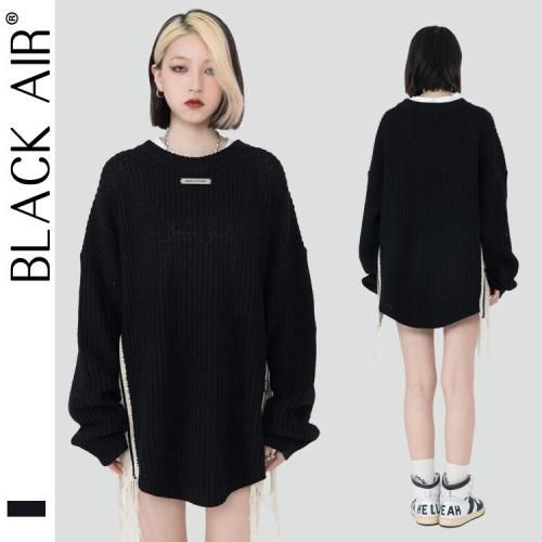 MADE EXTREME Black Air バイカラー BIGニット BLACK