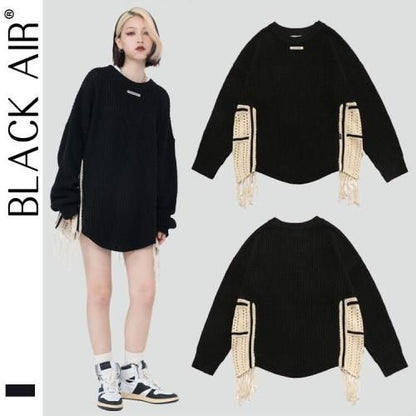 MADE EXTREME Black Air バイカラー BIGニット BLACK